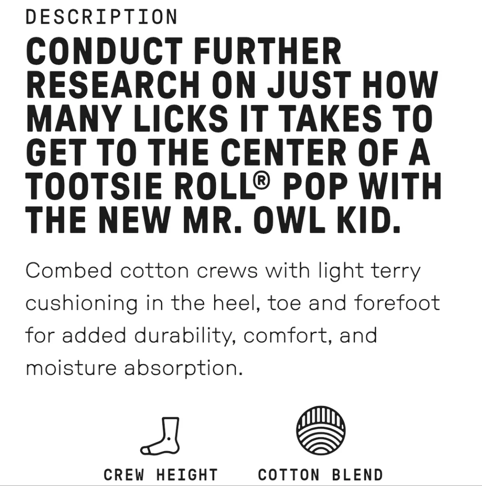 NWT Kid's Mr. Owl Stance Crew Socks
